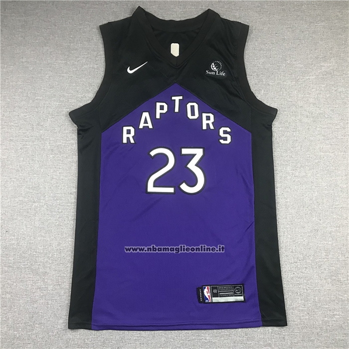 Maglia Toronto Raptors Fred VanVleet #23 Earned 2020-21 Nero Viola